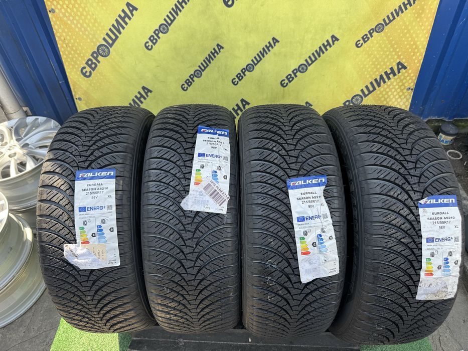 Шини Falken 215/55r17 Комплект нові склад зима