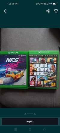 Zestaw gier na Xbox one need for speed i grand the auto v