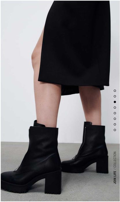 Шкіряні чоботи сапоги, ботінки zara, mango