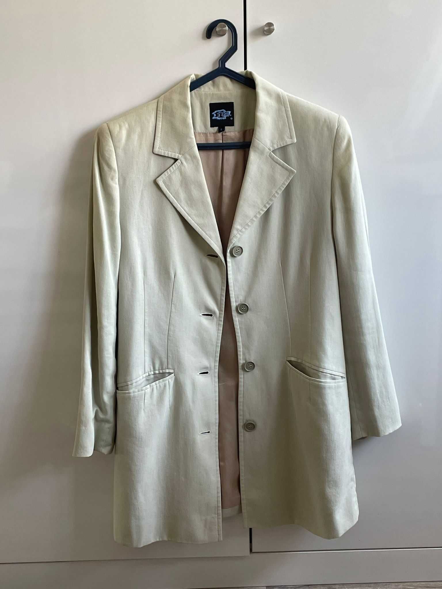 Conjunto blazer + calças + mini saia verde água
