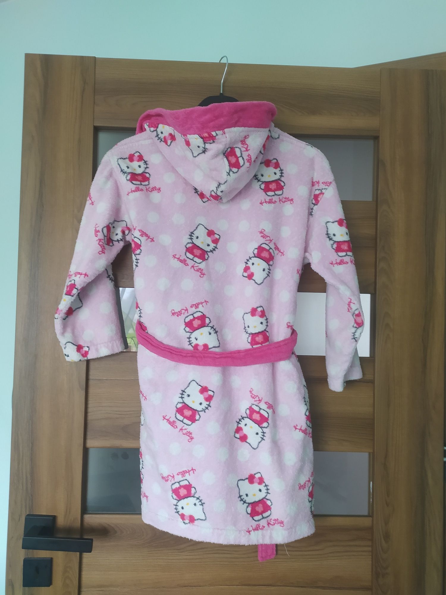 Szlafrok z kapturem frotte bawełniany 122 Hello Kitty 116 128