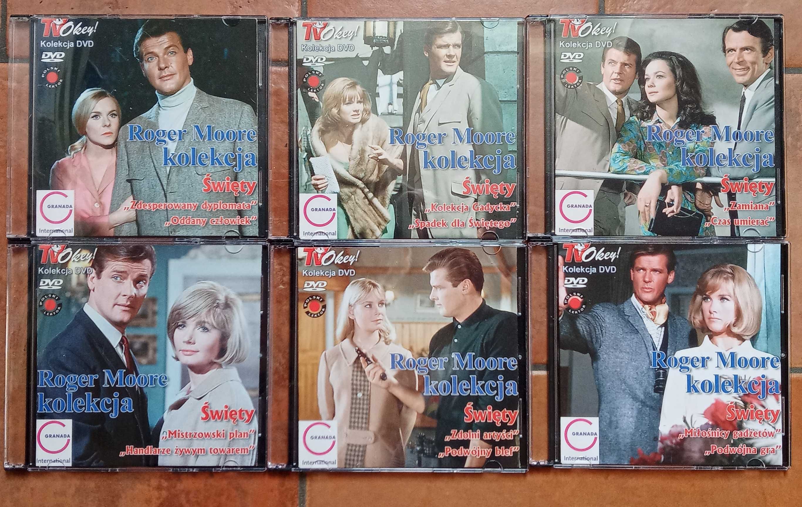 Roger Moore kolekcja "Święty". 6 płyt DVD po 2 odc. Używane stan b.db.