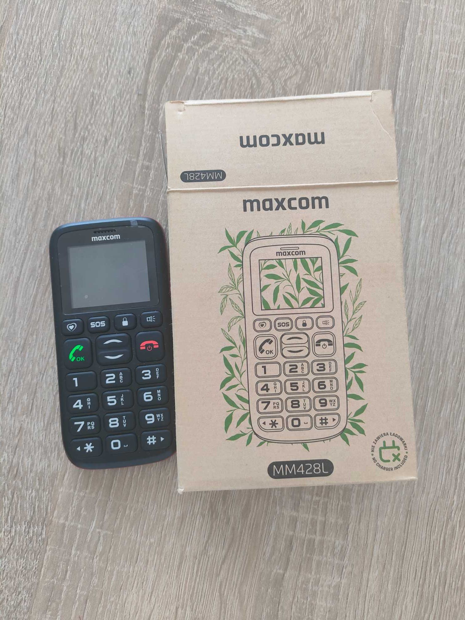 Telefon maxcom MM428L dla seniora i nie tylko prosty w obsłudze