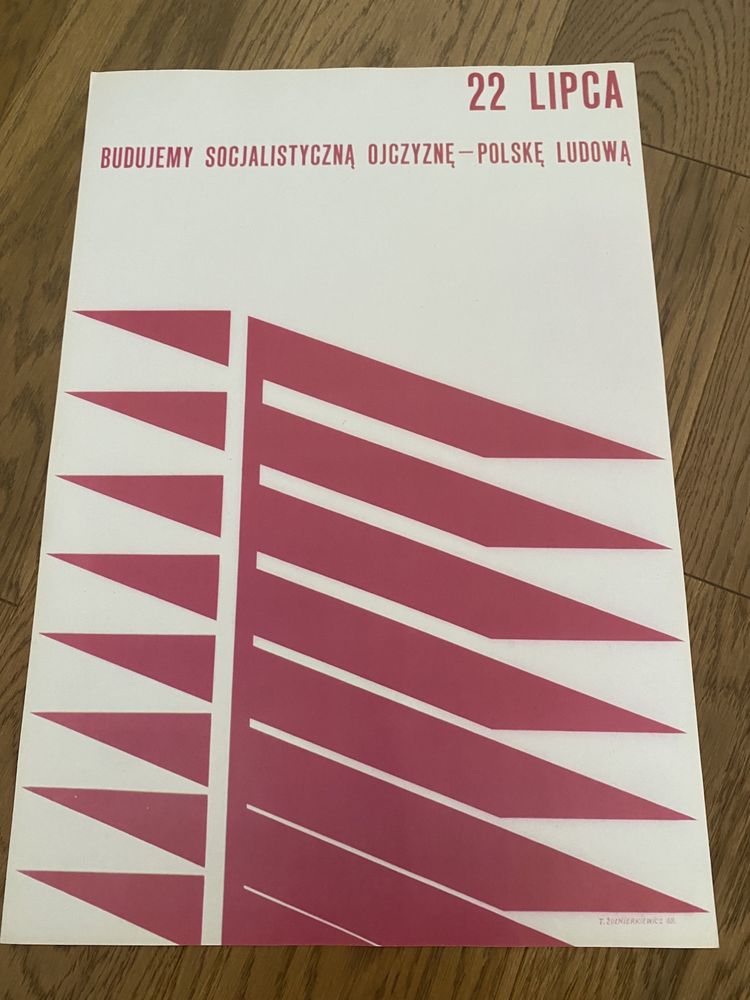 Plakat PRL 22 lipca Święto Odrodzenia Polski