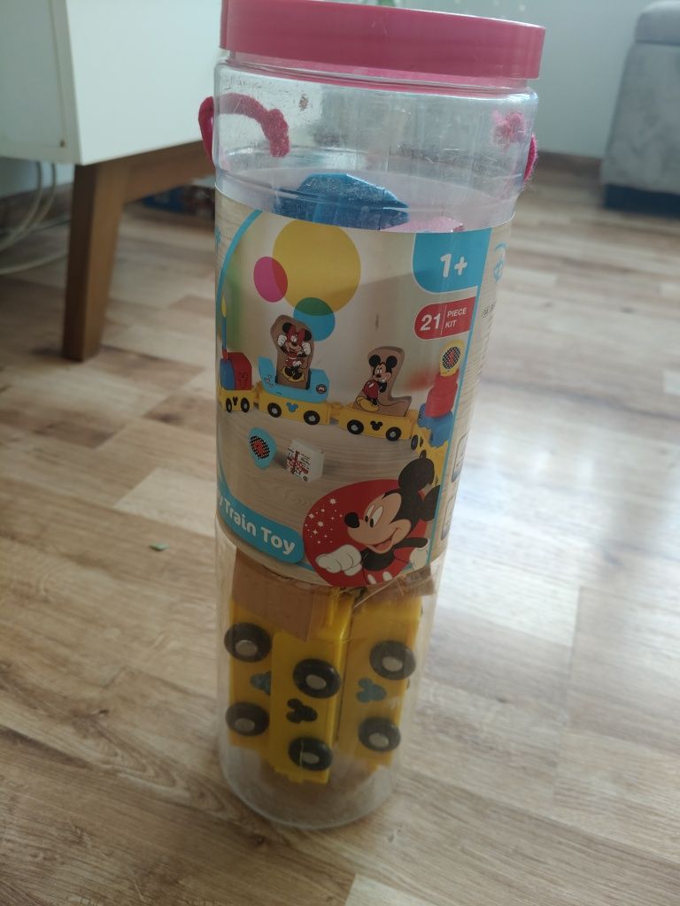 Drewniana ciuchcia Lidl lupilu pociąg myszka miki