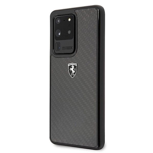 Etui Ferrari Carbon Heritage na Samsung Galaxy S20 Ultra - czarne