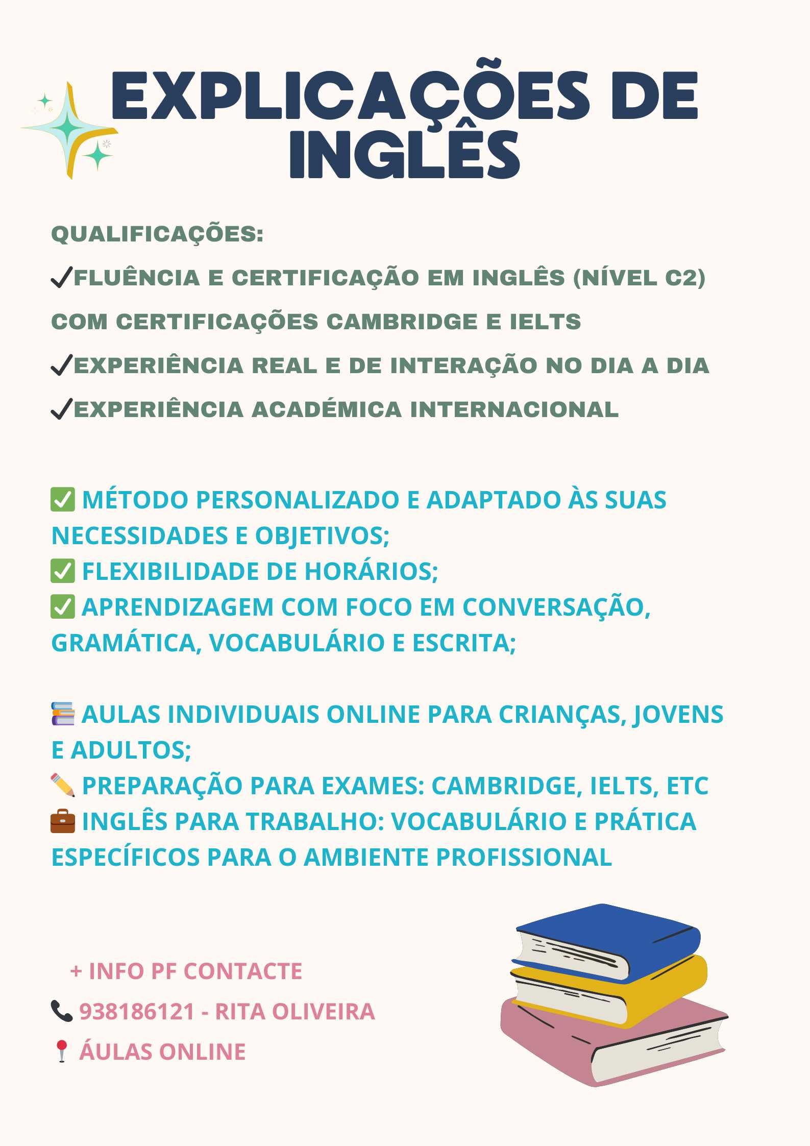 Explicações/ Aulas de Inglês para todas as idades