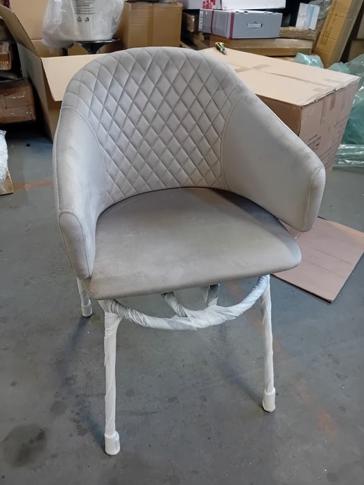 Krzesło beż nowe pikowane ELITE