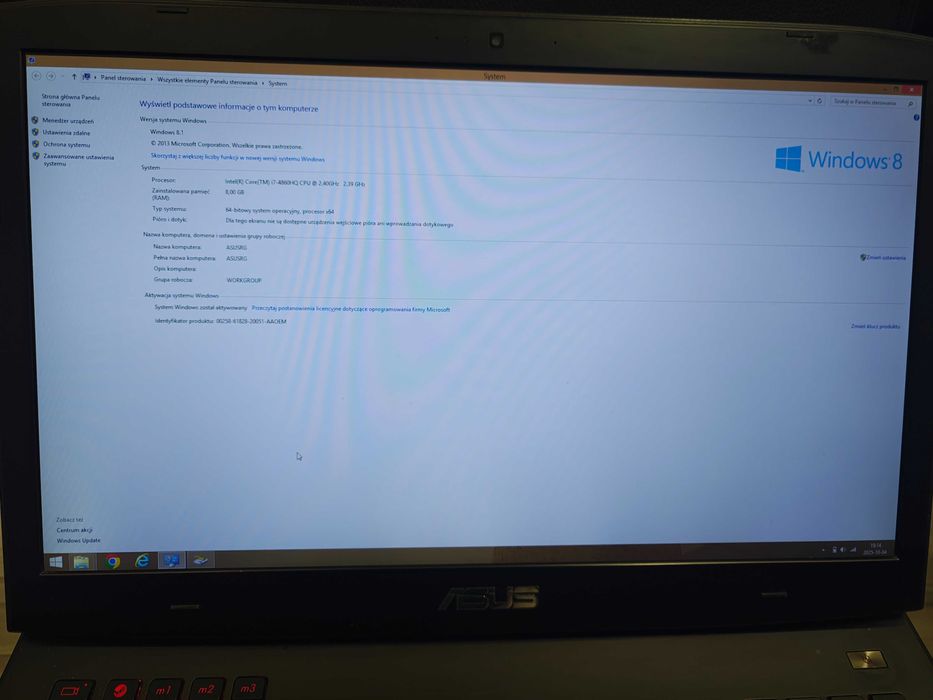 Laptop gamingowy Asus ROG g751J gtx980m i7-4860HQ 8gb Ram 256GB SSD