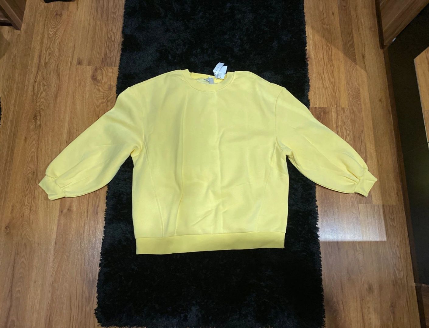 Duża żółta cytrynowa bluza oversize