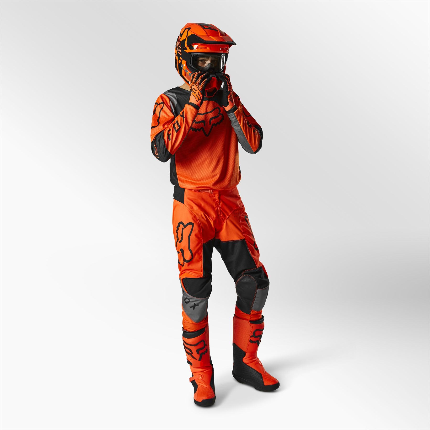 Strój cross enduro motocross quad ATV pomarańczowy KTM exc sxf SX excf
