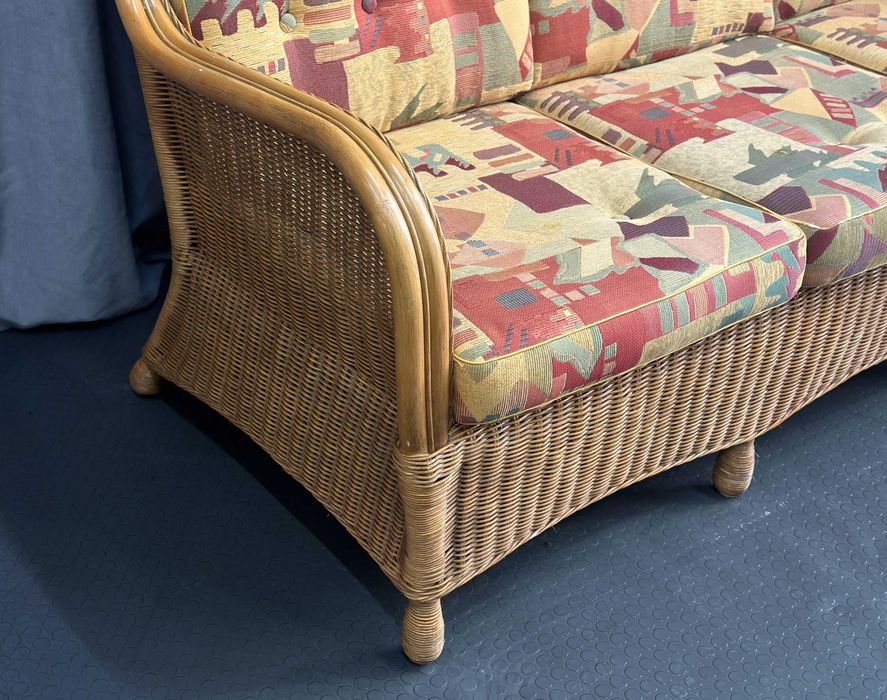 Плетений диван-трійка/трьохмісний садовий диван/садові меблі/крісла