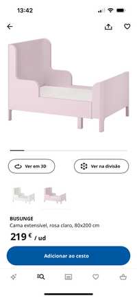 Cama infantil extensível Ikea