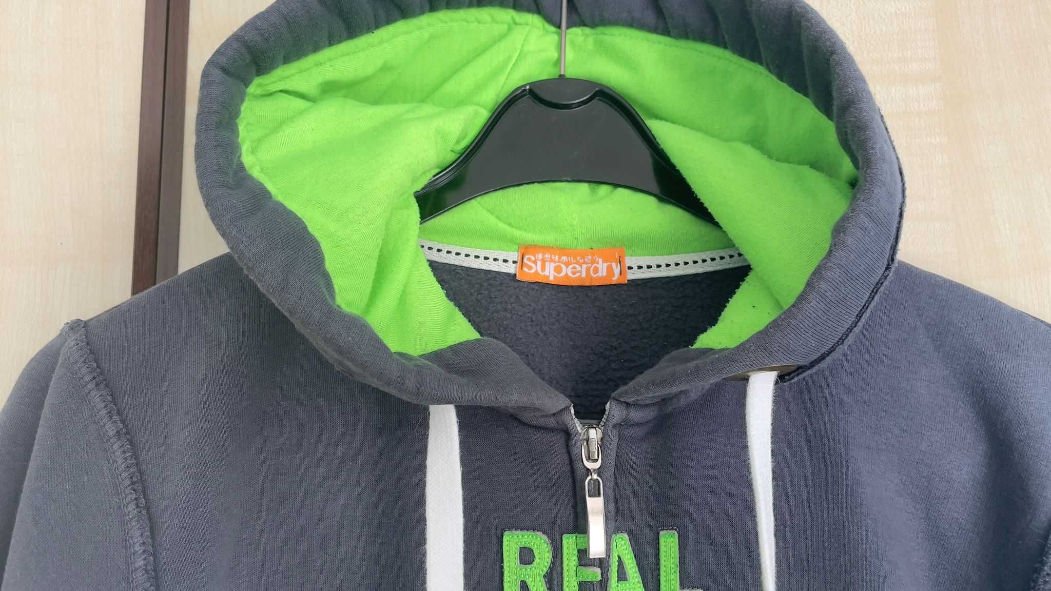 Bluza męska Superdry z kapturem - na zamek.