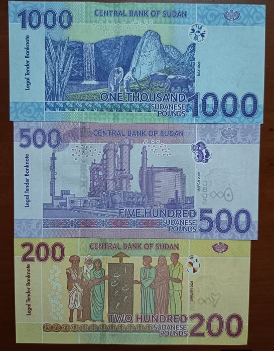 Set 3 Peças Libras Sudão