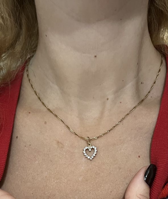 Набір комплект ланцюг з кулоном золото 585