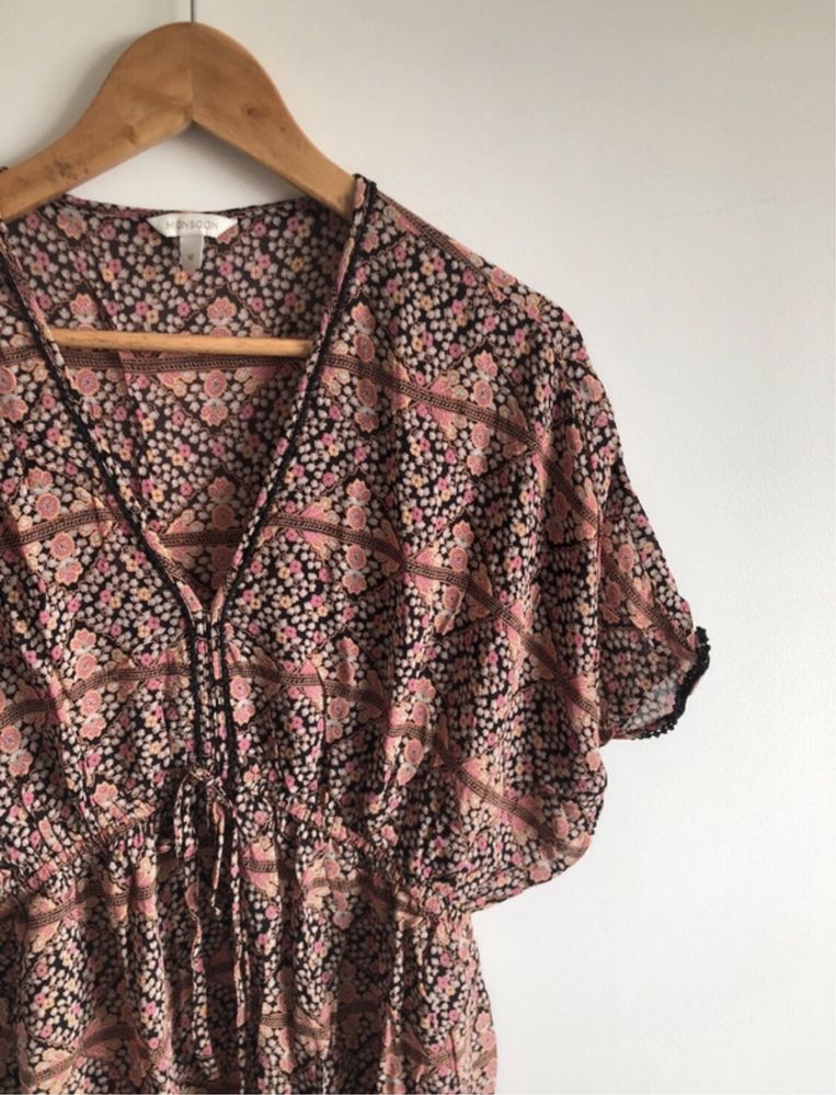 Bluzka nietoperz kimono tunika boho Monsoon
