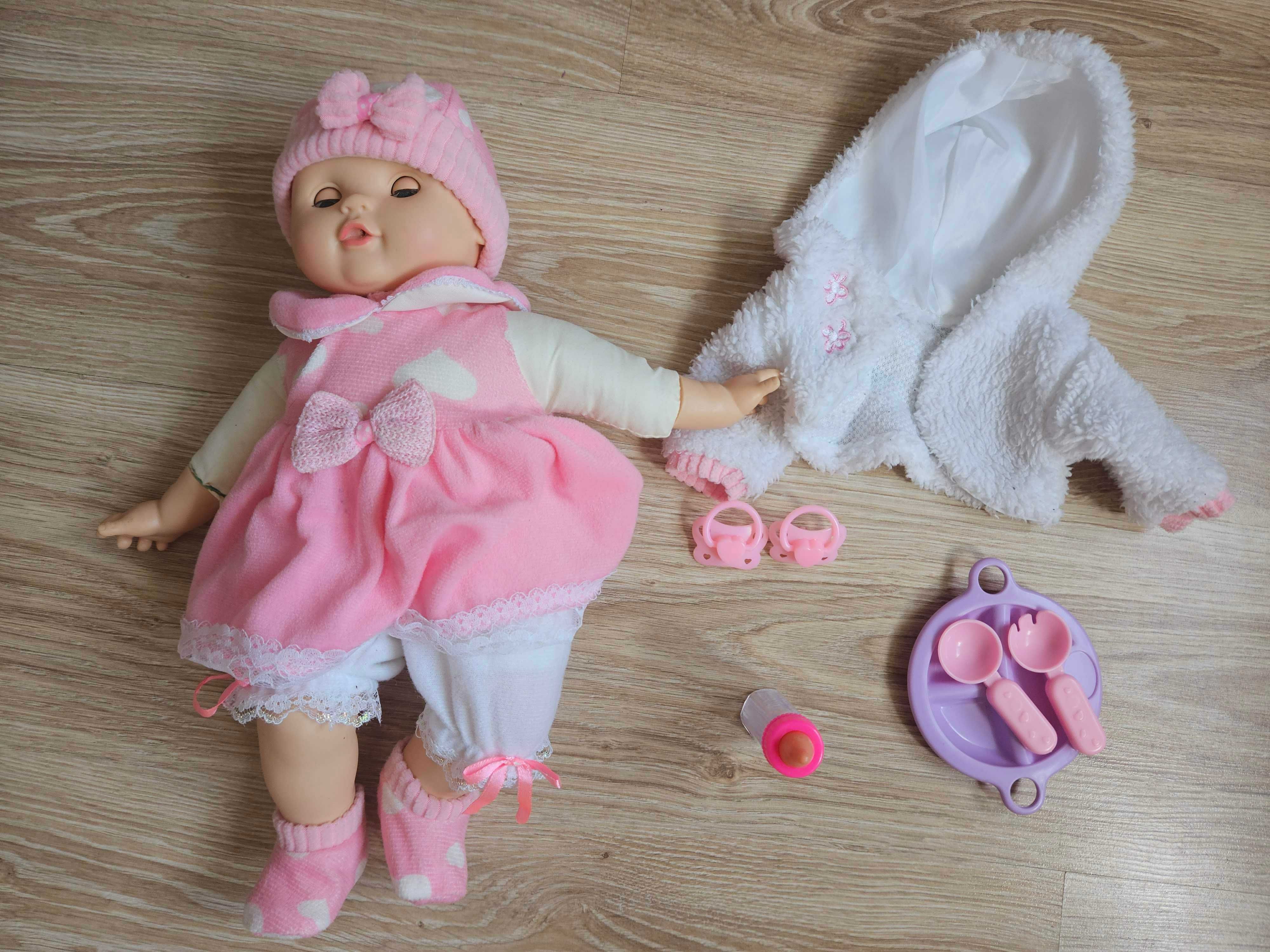 lalka bobas dzidziuś z ubrankami akcesoria noworodek niemowlę