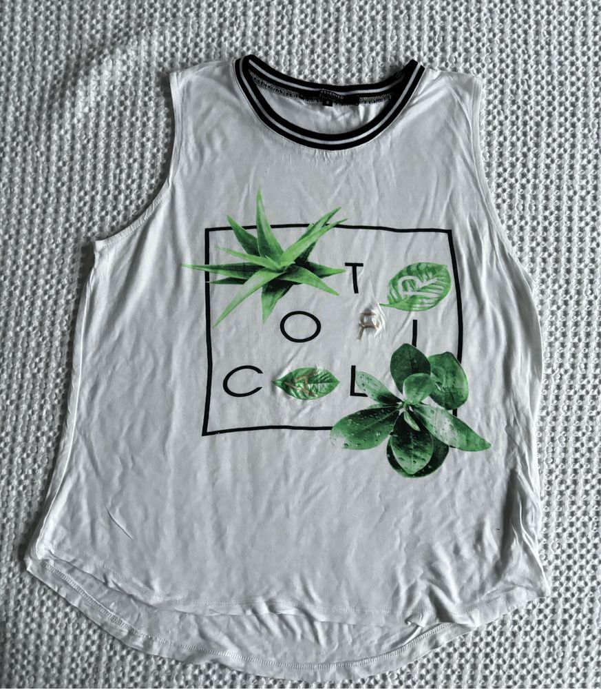 Reserved top biały modny lato s 36 wiosna lato