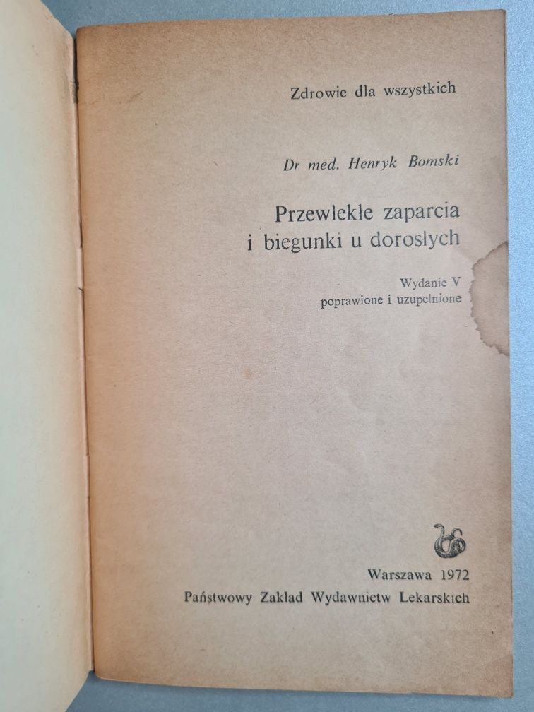 Przewlekłe zaparcia i biegunki u dorosłych - Dr med. Henryk Bomski