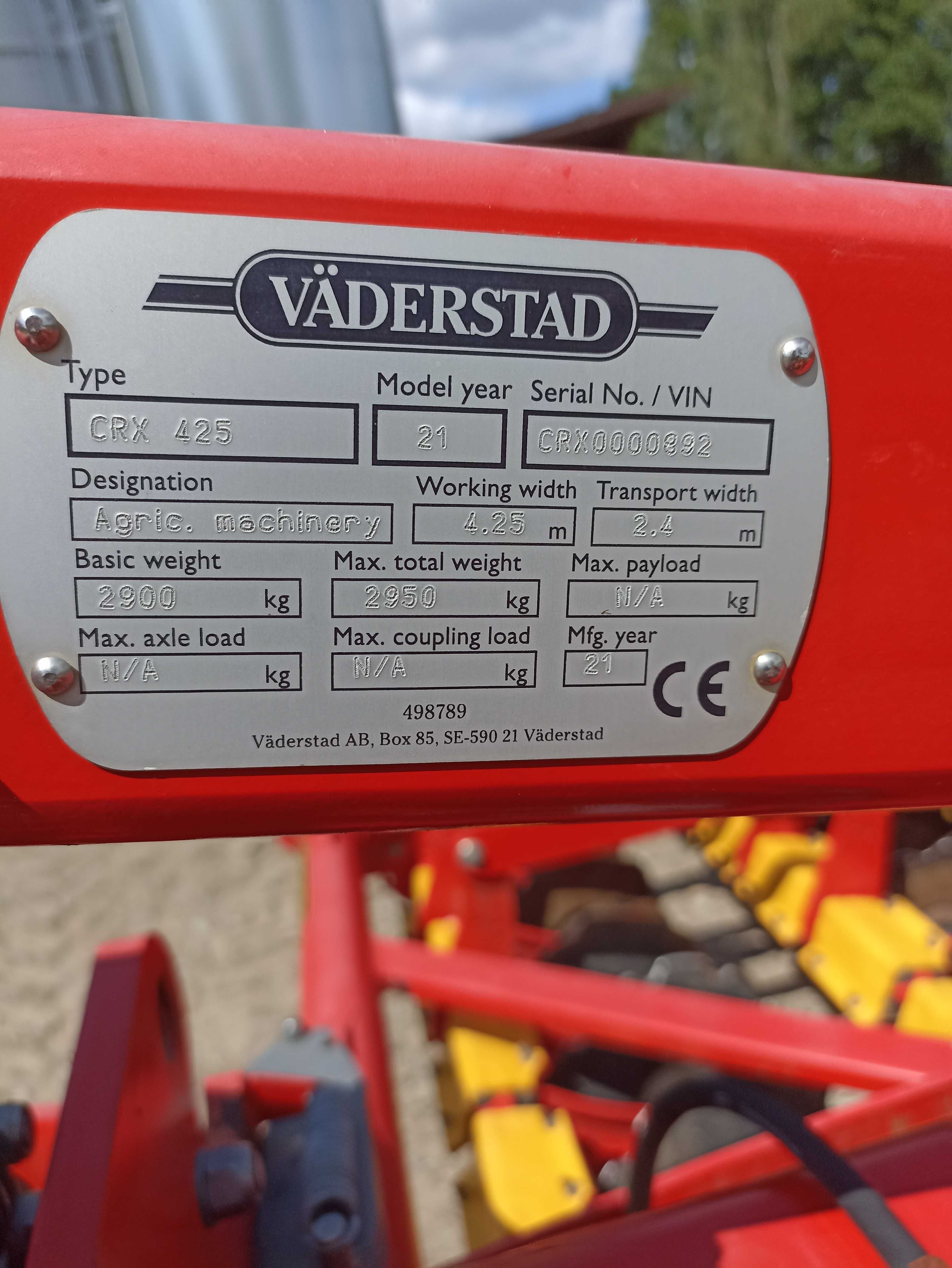 Vaderstad carrier X 425 sprzedam