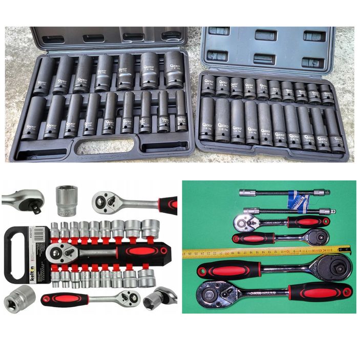 Набор ударных головок  1/2  Geko G10513-G10517