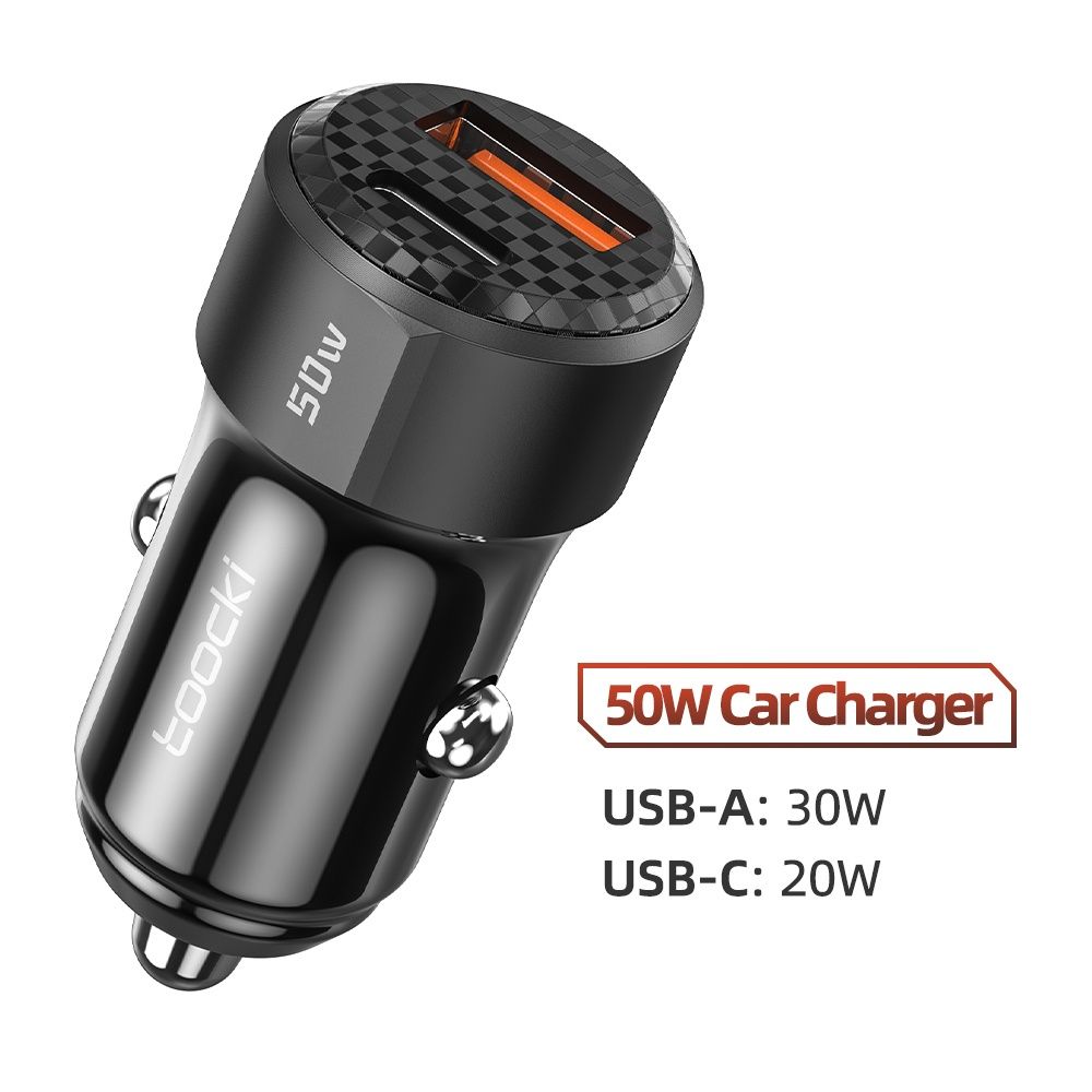 Ładowarka samochodowa 50W Quick Charge 3.0 i PD 3.0