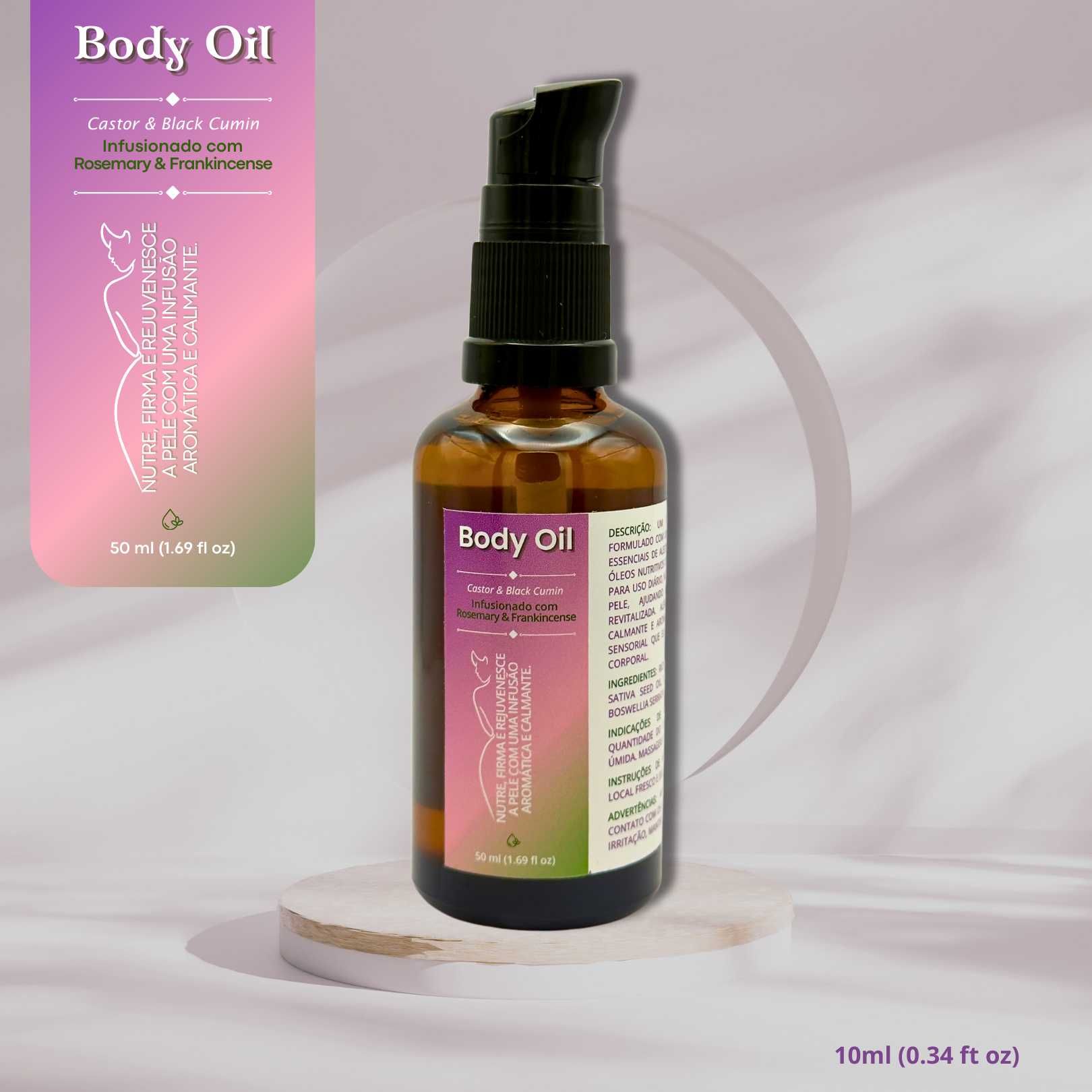 Óleo Corporal Orgânico - Alecrim e Frankincense