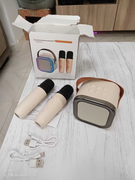 conjunto coluna i microfone Karaoke Novos