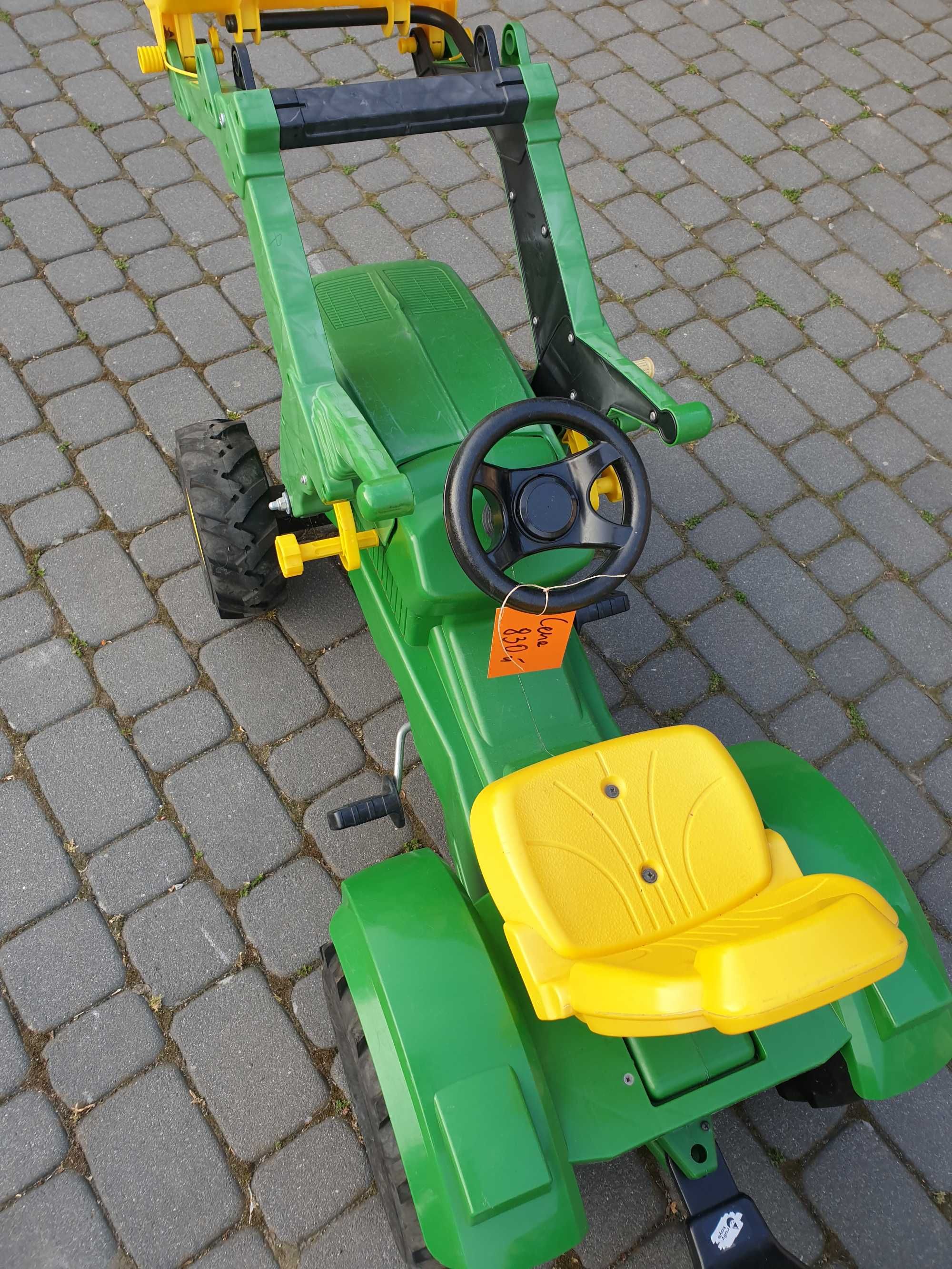 Traktror na pedały John Deere 6210R pompowane koła ROLLY TOYS