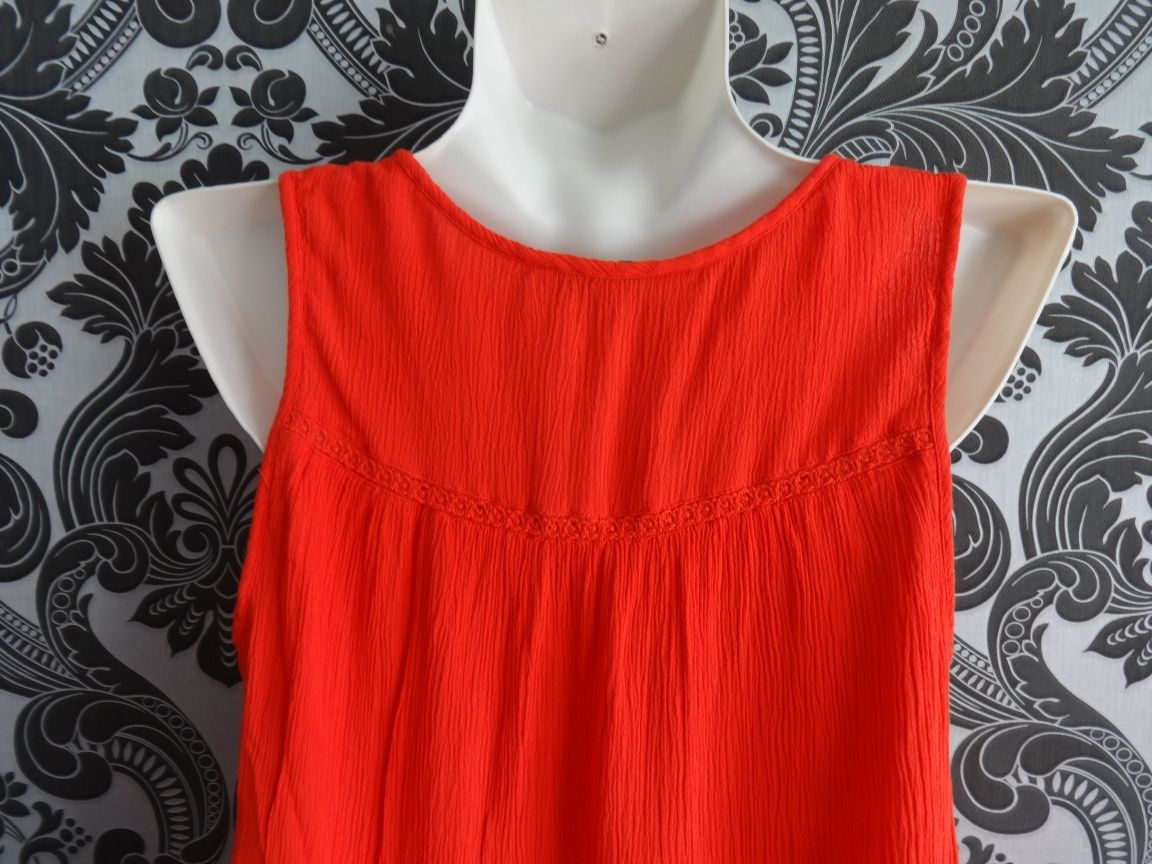 Красивая красная туника блуза блузка для беременных 40 42 XS S