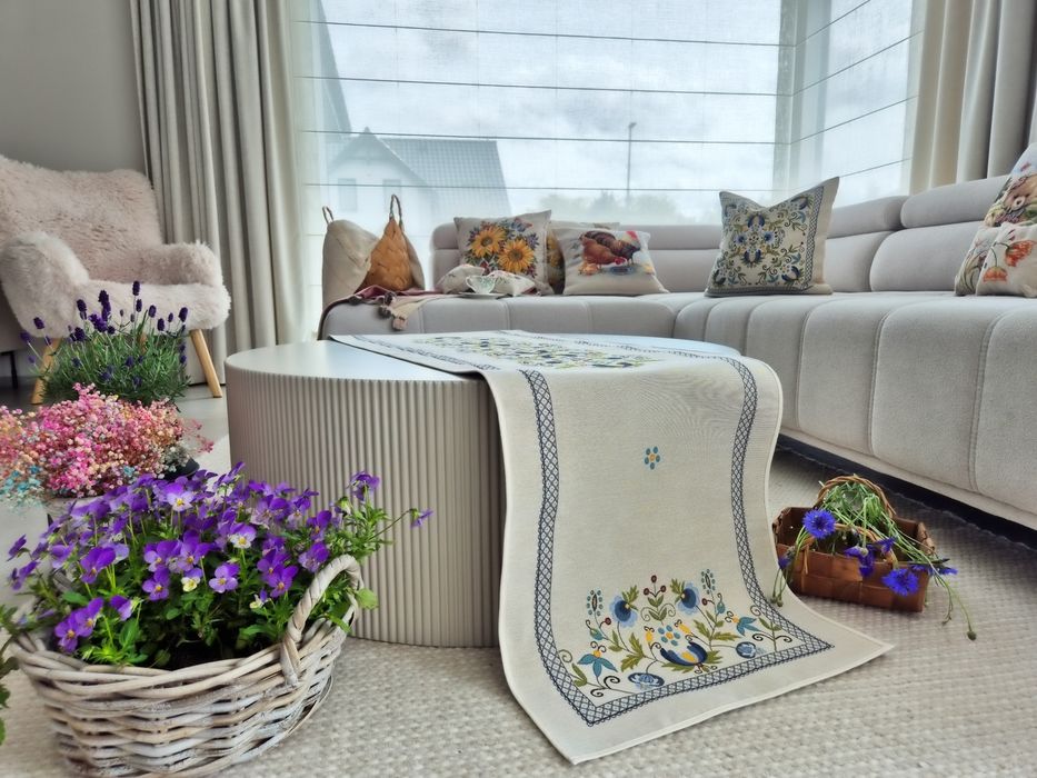 Bieżnik 45x180 cm gobelinowy L70 Wzór Kaszubski