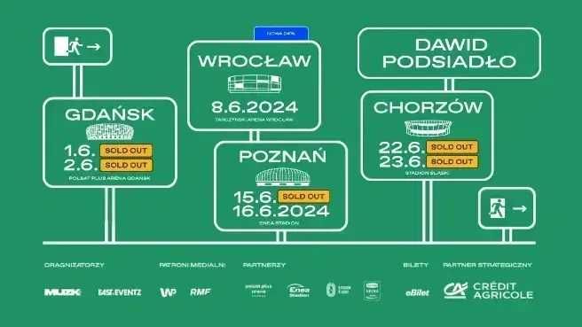 4szt Bilety VIP koncert Dawid Podsiadło Stadion Śląski 22.06.2023