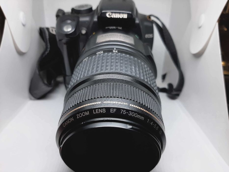 Aparat fotograficzny Canon EOS 350D + EF 75-300 mm 1:4.5-5.6