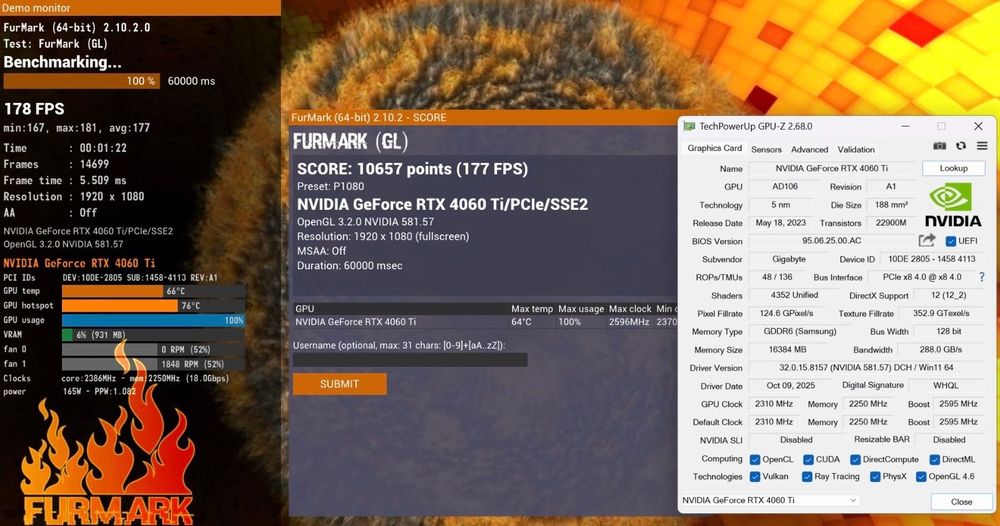 Gigabyte RTX 4060 Ti AERO OC 16GB