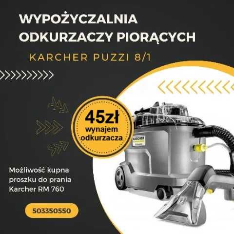 Wypożyczalnia/wynajem odkurzacz piorący Karcher Puzzi pranie tapicerki