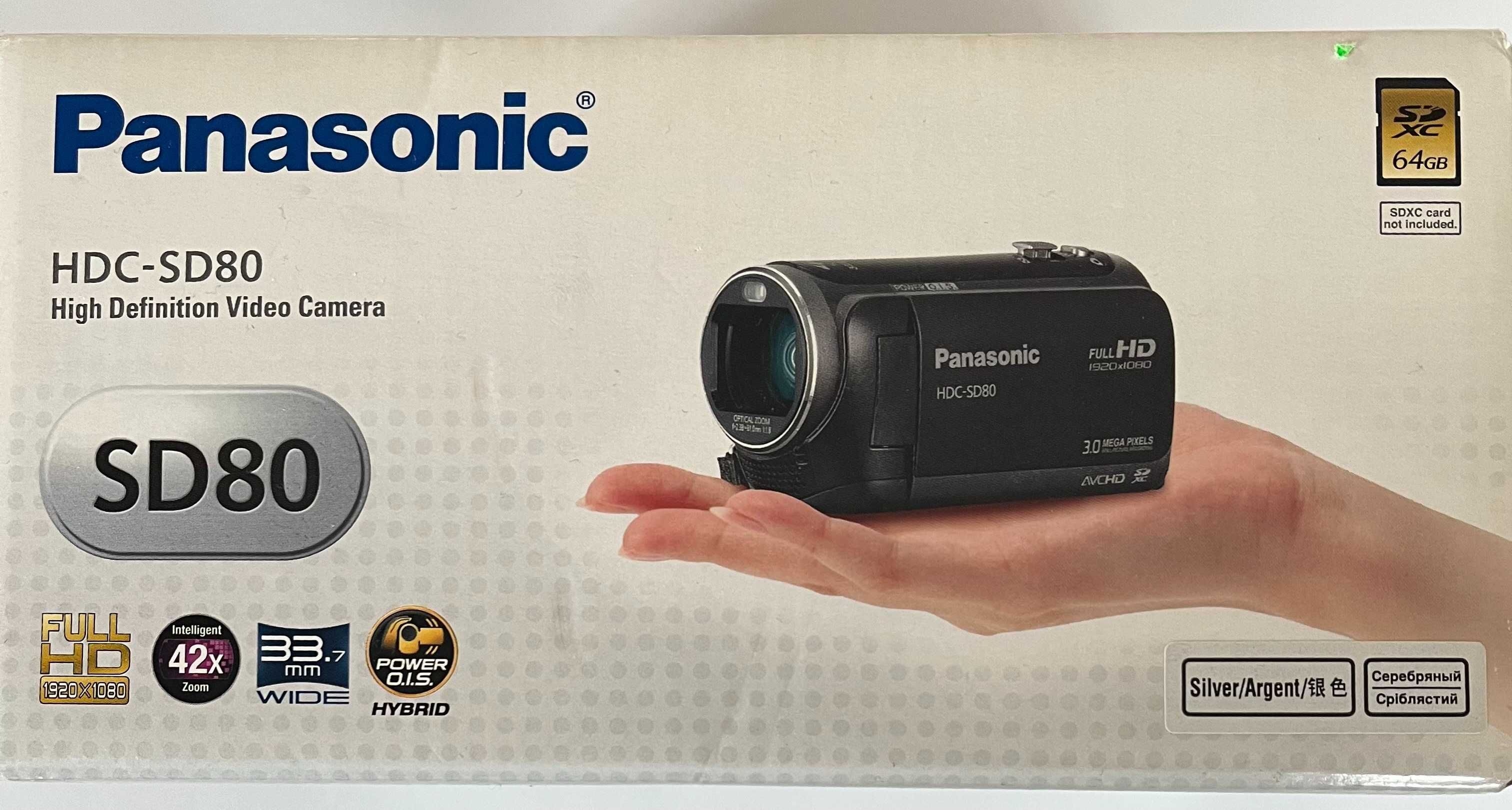 Відеокамера Panasonic HDC-SD80, виробник Японія, б/в, майже нова