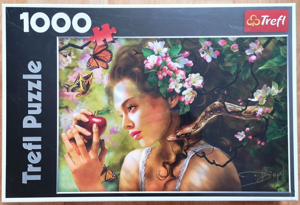 Puzzle 1000 Trefl Nowe w folii Kuszenie Ewy 2007r.