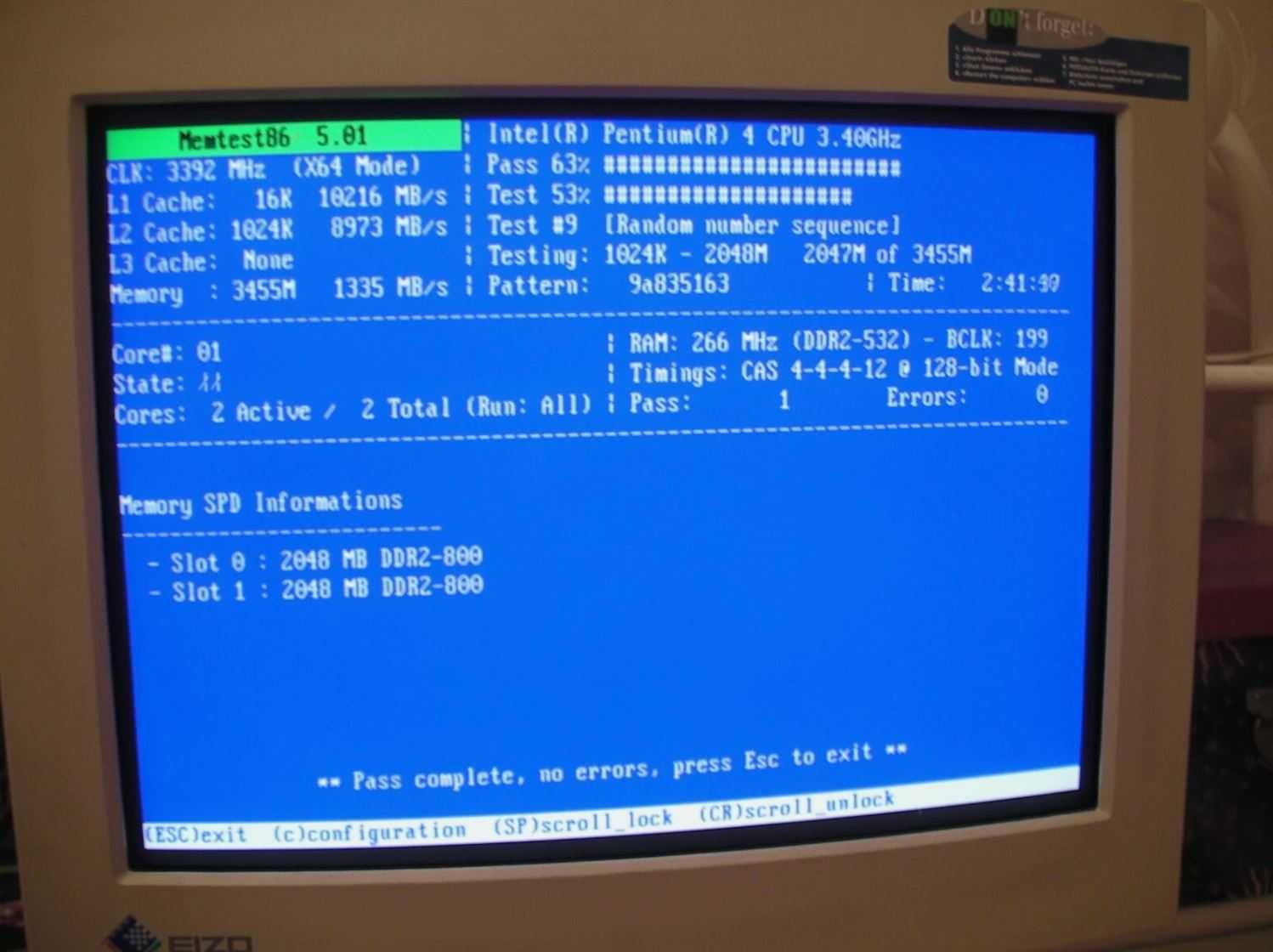 Intel Pentium 4 CPU SL7Q8 3.4GHz 1M 800 s478