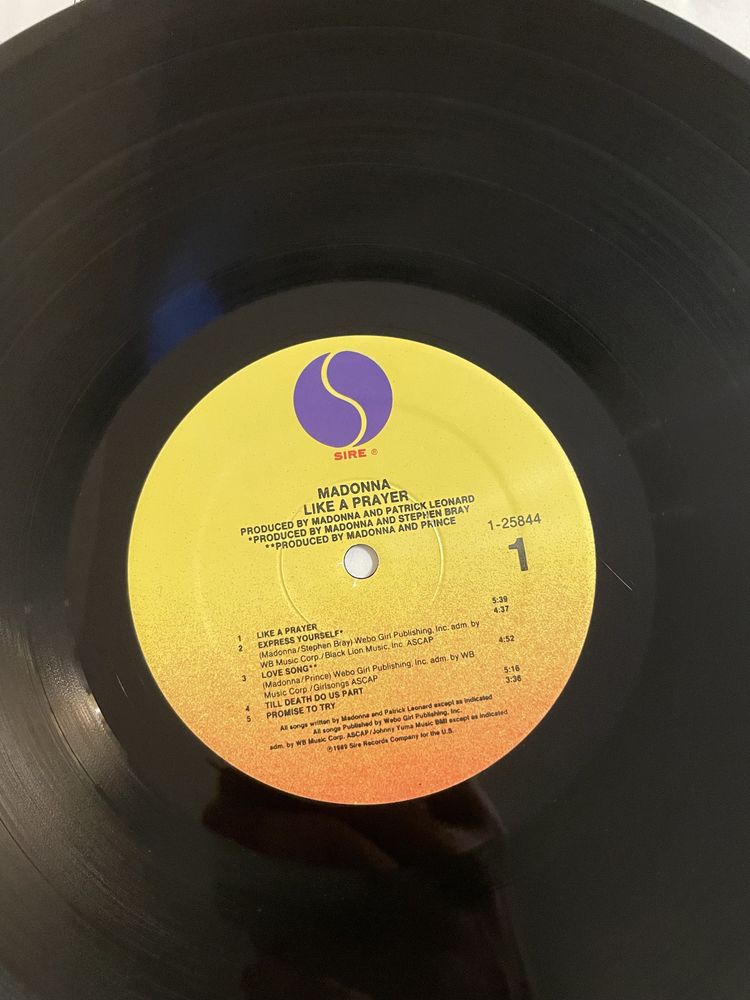 Madonna Like a Prayer USA EX- LP