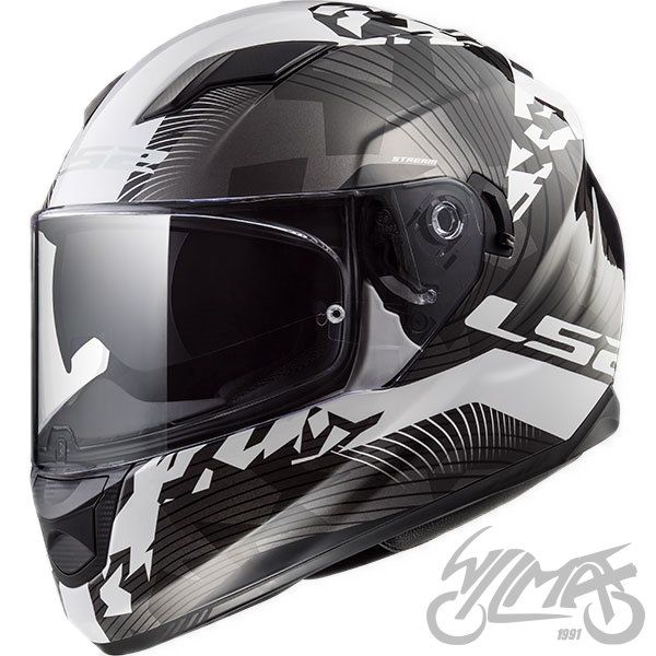 Kask LS2 FF320 STREAM EVO HYPE B/W Titanium