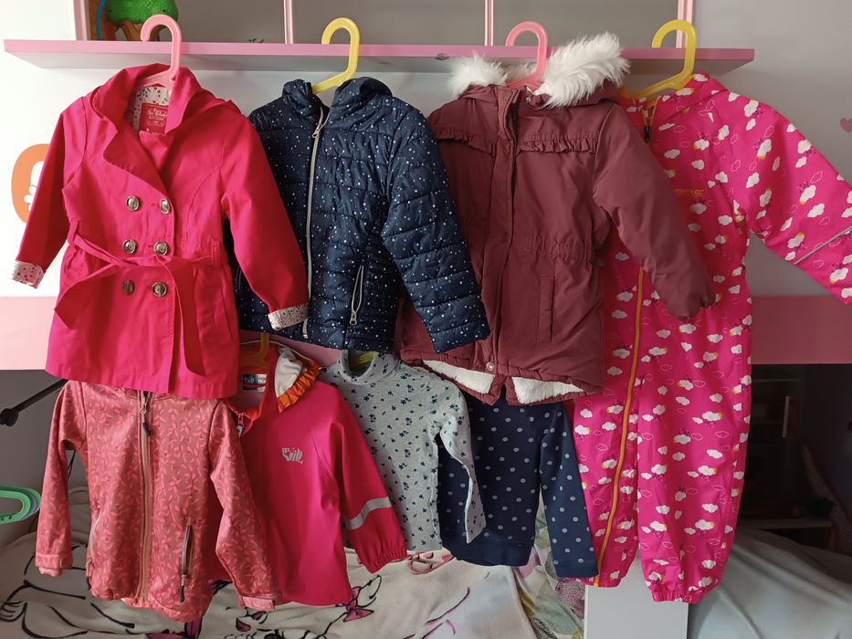 Mega paka ubrań zimowych dla dziewczynki rozmiar 98-104