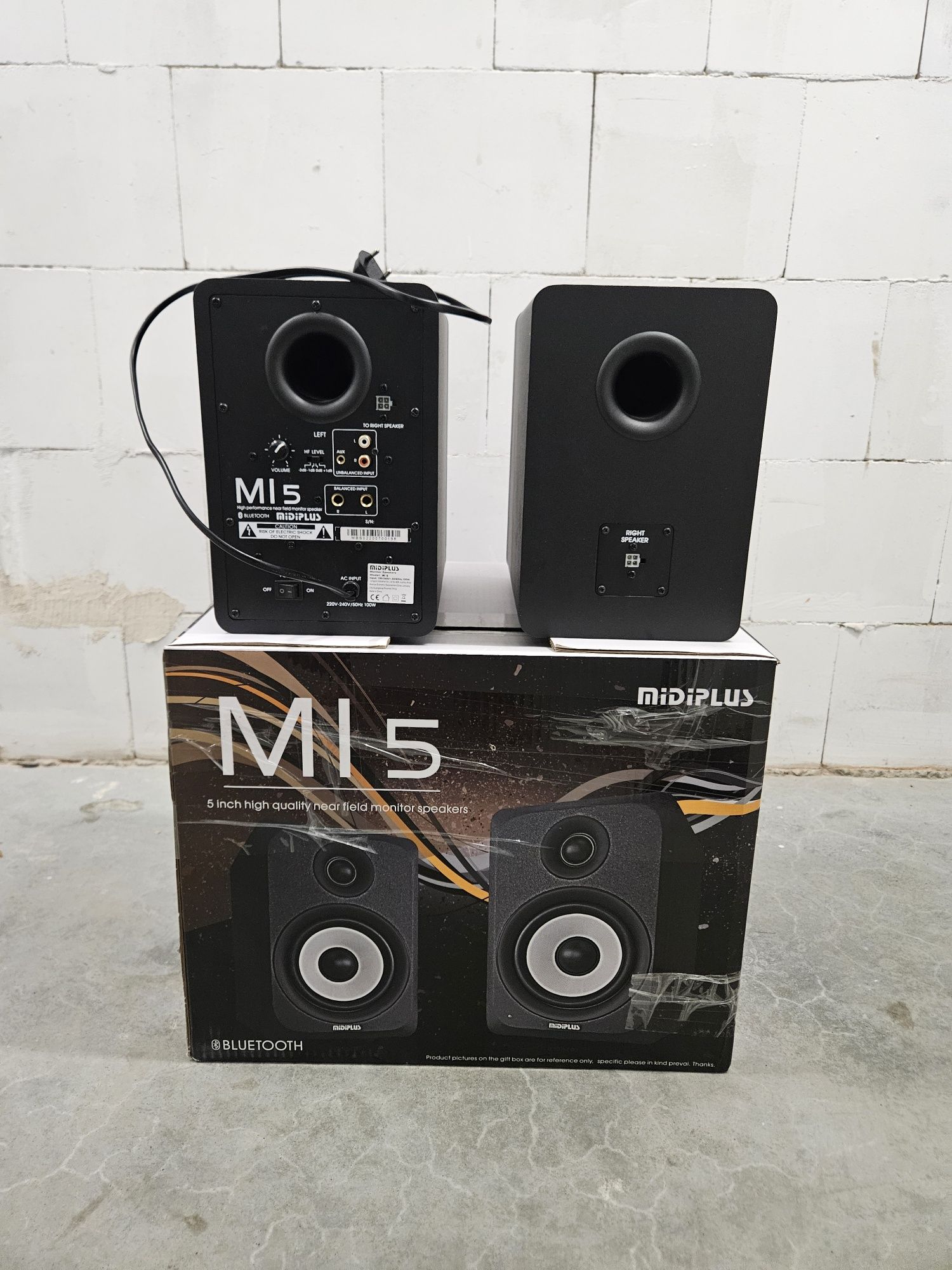 Monitory studyjne MIDIPLUS MI5 – Bluetooth, 100W RMS, zestaw z kablami