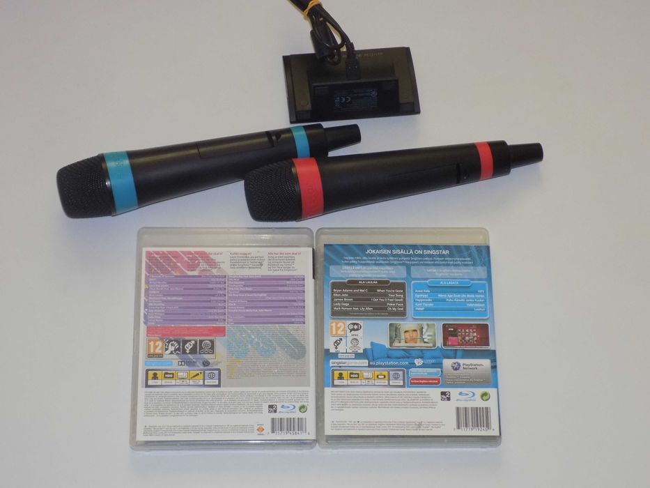 PS3 : Mikrofony  SINGSTAR +  dwie gry ( ładny stan )
