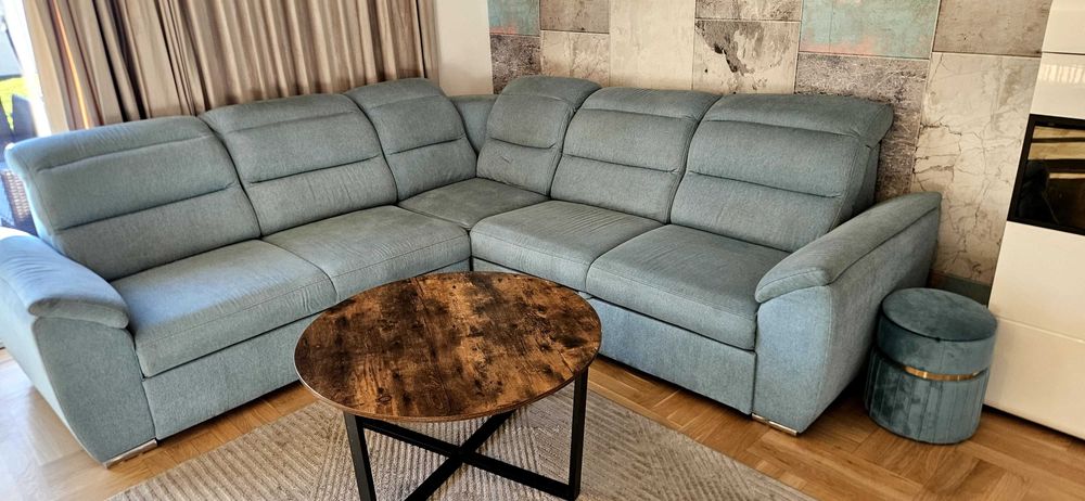 Narożnik duży z funkcją spania stolik gratis