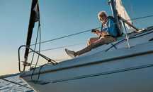 Синій чоловічий светр Porto Cervo Yachting_натхненний яхтингом_вовна_М