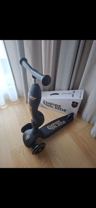 Nowy jeździk Empire Ride 2w1 czarna hulajnoga