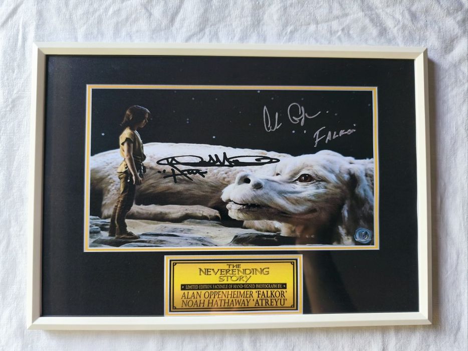 Moldura Filme The Neverending Story com Autógrafos (A4)