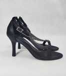 Sandały na szpilce z zakrytą piętą czarne ANNE FIELD 38 24,3cm BD0155