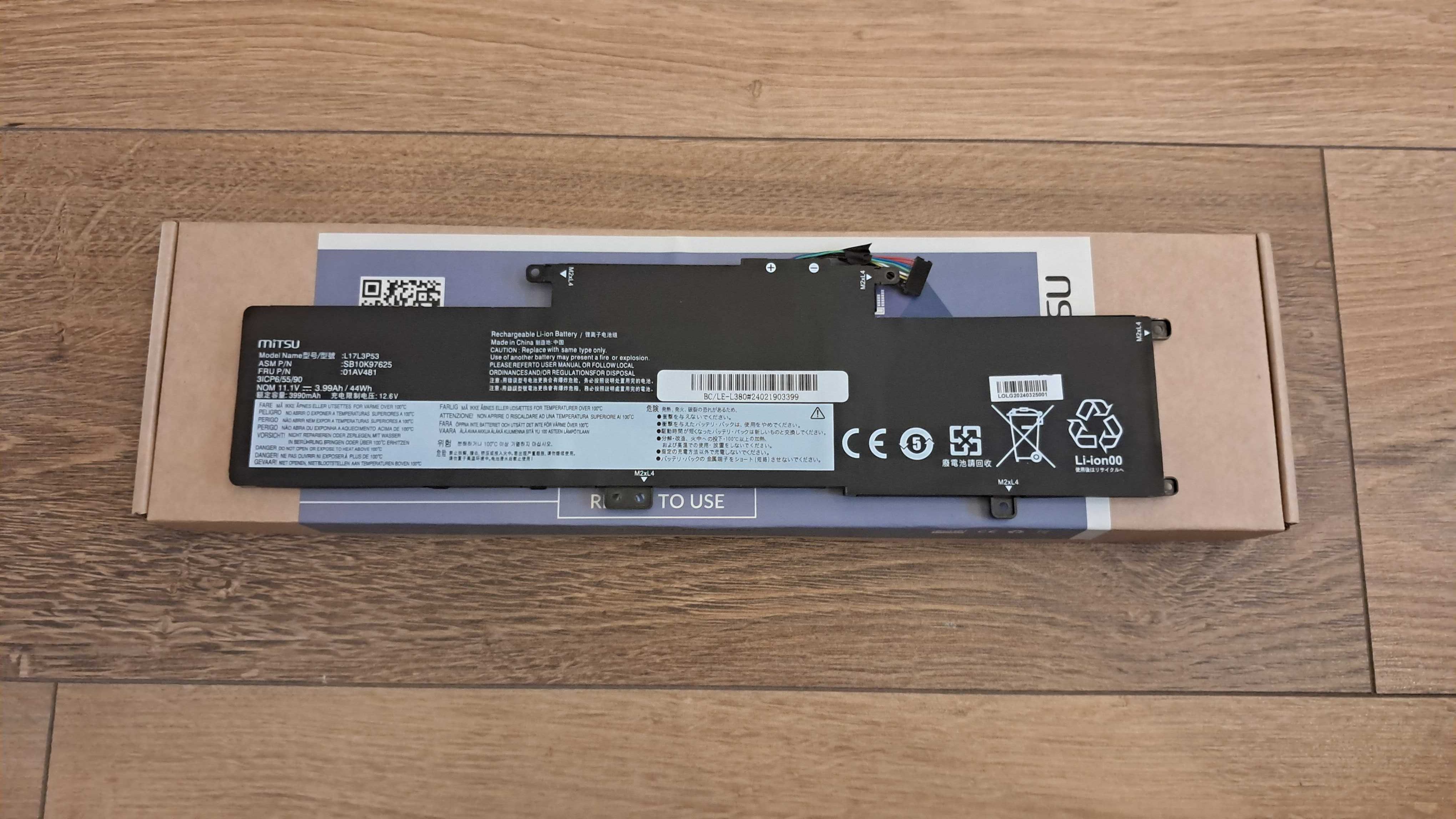 Bateria 041AV481 do Lenovo ThinkPad Yoga L380 L390